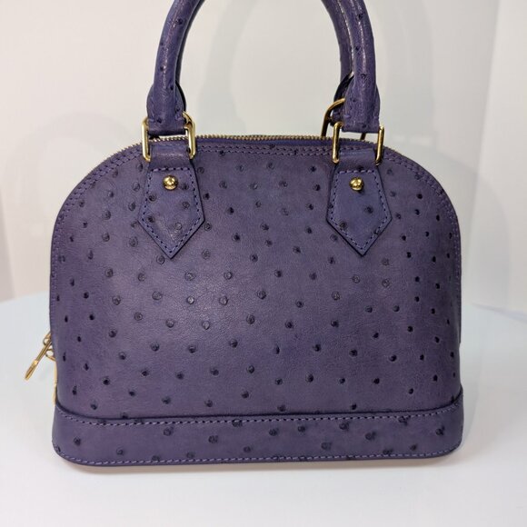 Louis Vuitton Purple Alma BB in Ostrich Leather - Picture 5 of 16
